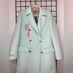 Milano Di Rouge Trench - Mint Green - Unisex Size Large